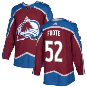 Herren Colorado Avalanche Eishockey Trikot Adam #52 Foote Authentic Burgundy Rot Heim